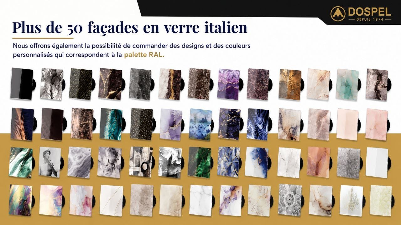 Banni&egrave;re collection fa&ccedil;ades en verre italien