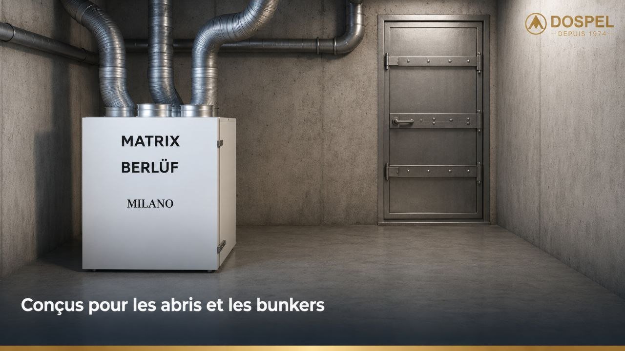Banni&egrave;re Berluf Matrix con&ccedil;u pour abris et bunkers